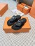 Hermes Empire Sandals in Black Calfskin