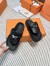 Hermes Empire Sandals in Black Calfskin