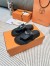 Hermes Empire Sandals in Black Calfskin