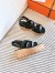Hermes Havane 30 Sandals in Black Calfskin Leather 
