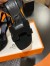 Hermes Heden 80 Sandals in Black Suede Leather 
