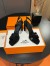 Hermes Heden 80 Sandals in Black Suede Leather 