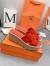 Hermes Eze 30 Cork Platform Sandals in Piment Suede Leather 