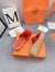 Hermes Eze 30 Cork Platform Sandals in Piment Suede Leather 