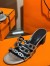 Hermes Tandem Sandals In Silver Metallic Calfskin