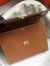 Hermes Brown Clic 16 Wallet With Strap