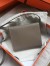 Hermes Grey Clic 16 Wallet With Strap