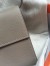 Hermes Grey Clic 16 Wallet With Strap
