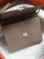 Hermes Grey Clic 16 Wallet With Strap