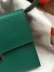 Hermes Green Clic 16 Wallet With Strap