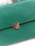 Hermes Green Clic 16 Wallet With Strap