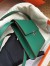 Hermes Green Clic 16 Wallet With Strap