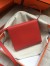 Hermes Red Clic 16 Wallet With Strap