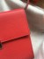 Hermes Red Clic 16 Wallet With Strap