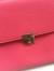 Hermes Rose Lipstick Clic 16 Wallet With Strap