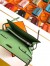 Hermes Kelly Classique To Go Wallet In Vert Criquet Epsom Calfskin