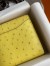 Hermes Constance To Go Wallet in Lime Ostrich Leather
