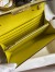 Hermes Constance To Go Wallet in Lime Ostrich Leather