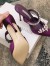 Manolo Blahnik Lurum 90mm Mules In Purple Satin With Crystal