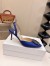 Manolo Blahnik Hangisi 70 Slingback Pumps in Blue Satin