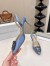 Manolo Blahnik Hangisi 70 Slingback Pumps in Light Blue Satin