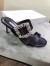 Manolo Blahnik Black Gable Jewel 75mm Sandals 