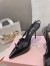 Miu Miu Slingback Pumps 105mm in Black Patent Leather with Buckles