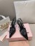 Miu Miu Slingback Pumps 105mm in Black Patent Leather with Buckles