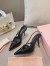 Miu Miu Slingback Pumps 105mm in Black Patent Leather with Buckles