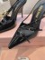 Miu Miu Slingback Pumps 105mm in Black Patent Leather with Buckles