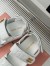 Miu Miu Women's Sandals in White Matelasse Nappa Leather