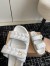 Miu Miu Women's Slide Sandals in White Matelasse Nappa Leather