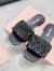 Miu Miu Women's Slides in Black Matelasse Nappa Leather