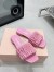 Miu Miu Women's Slides in Pink Matelasse Nappa Leather