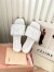 Miu Miu Women's Slides in White Matelasse Nappa Leather