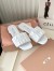 Miu Miu Women's Slides in White Matelasse Nappa Leather