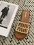 Miu Miu Women's Slides in Beige Raffia-effect Woven Fabric