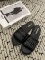 Miu Miu Women's Slides in Black Raffia-effect Woven Fabric
