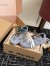 Miu Miu X New Balance 530 SL Sneakers in Blue Suede and Mesh