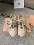 Miu Miu Gymnasium Sneakers in Beige Mesh and Suede