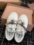 Miu Miu Gymnasium Sneakers in White Mesh and Suede 