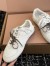 Miu Miu Gymnasium Sneakers in White Mesh and Suede 