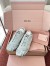 Miu Miu Plume Sneakers in Powder Blue Satin