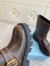 Prada Biker Boots in Dark Brown Calfskin