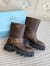 Prada Biker Boots in Dark Brown Calfskin