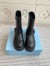 Prada Biker Boots in Black Calfskin