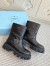 Prada Biker Boots in Black Calfskin