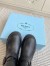 Prada Biker Boots in Black Calfskin