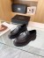 Prada Women's Double Chocolate Loafers in Black Leather 