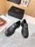 Prada Women's Double Chocolate Loafers in Black Leather 